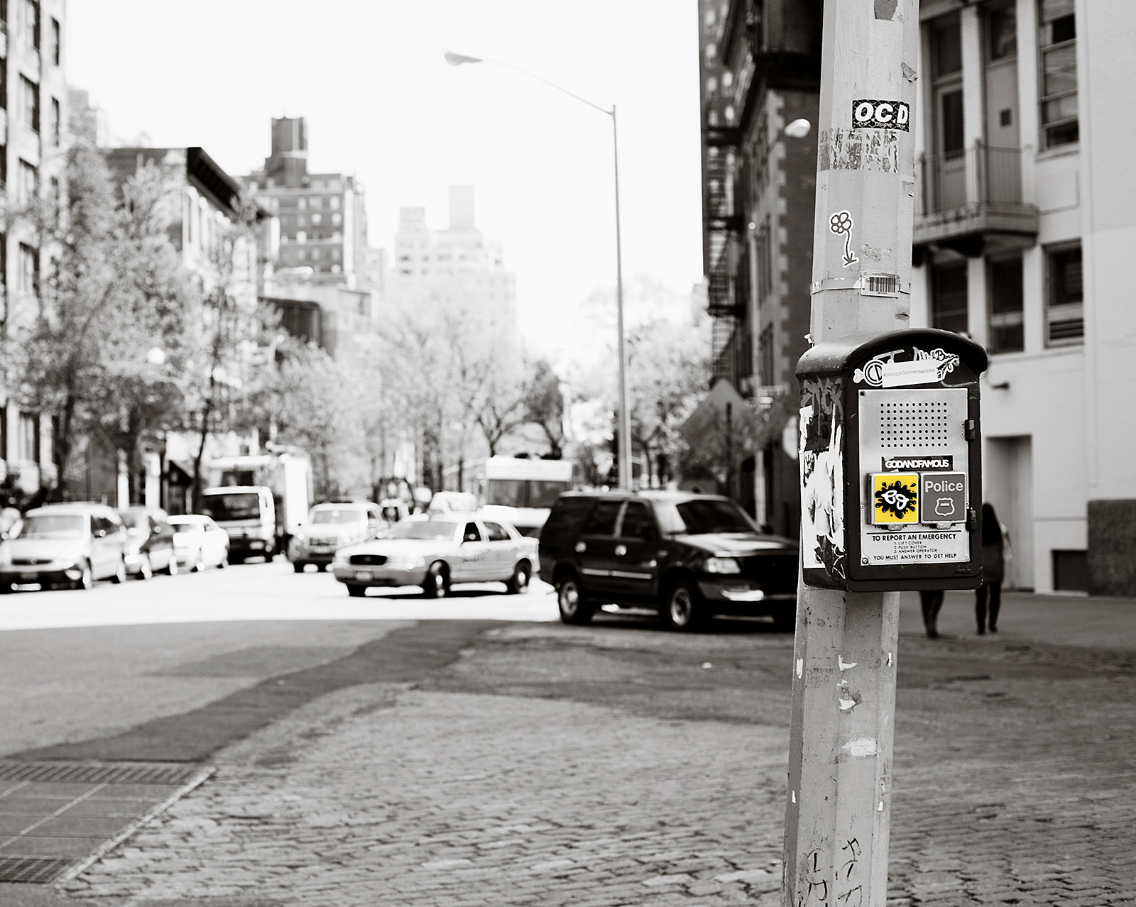 street pole in the city