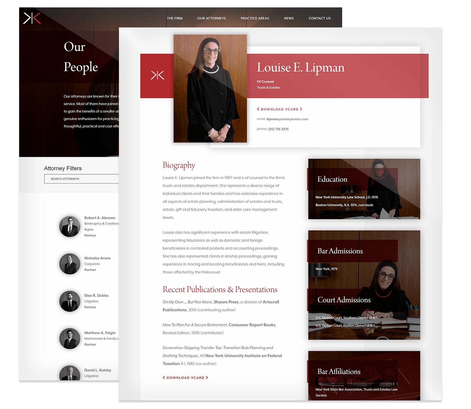 Louise E Lipman biography on website