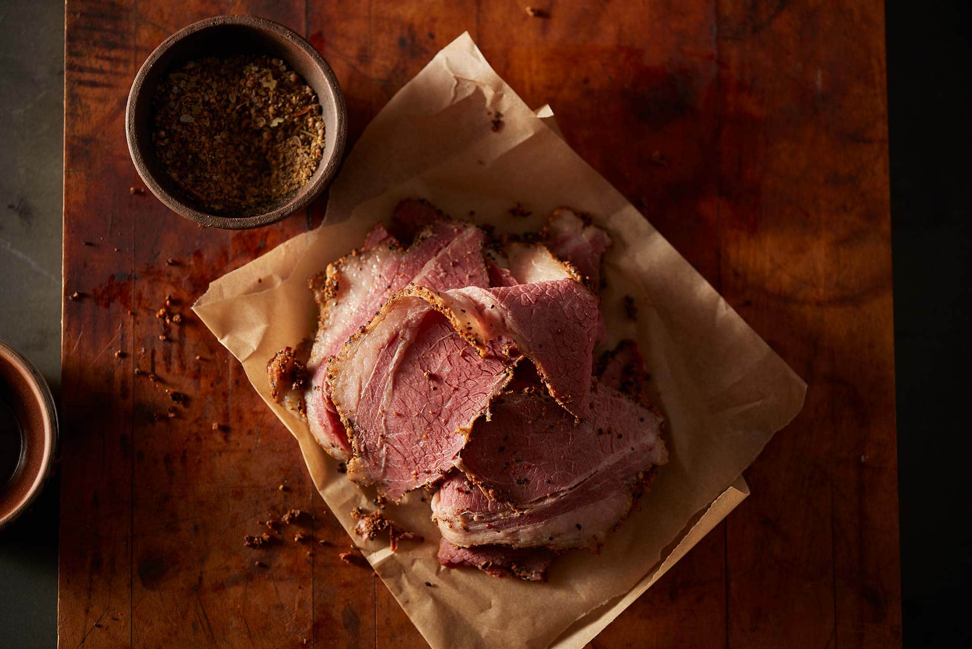 shaved meat on paper