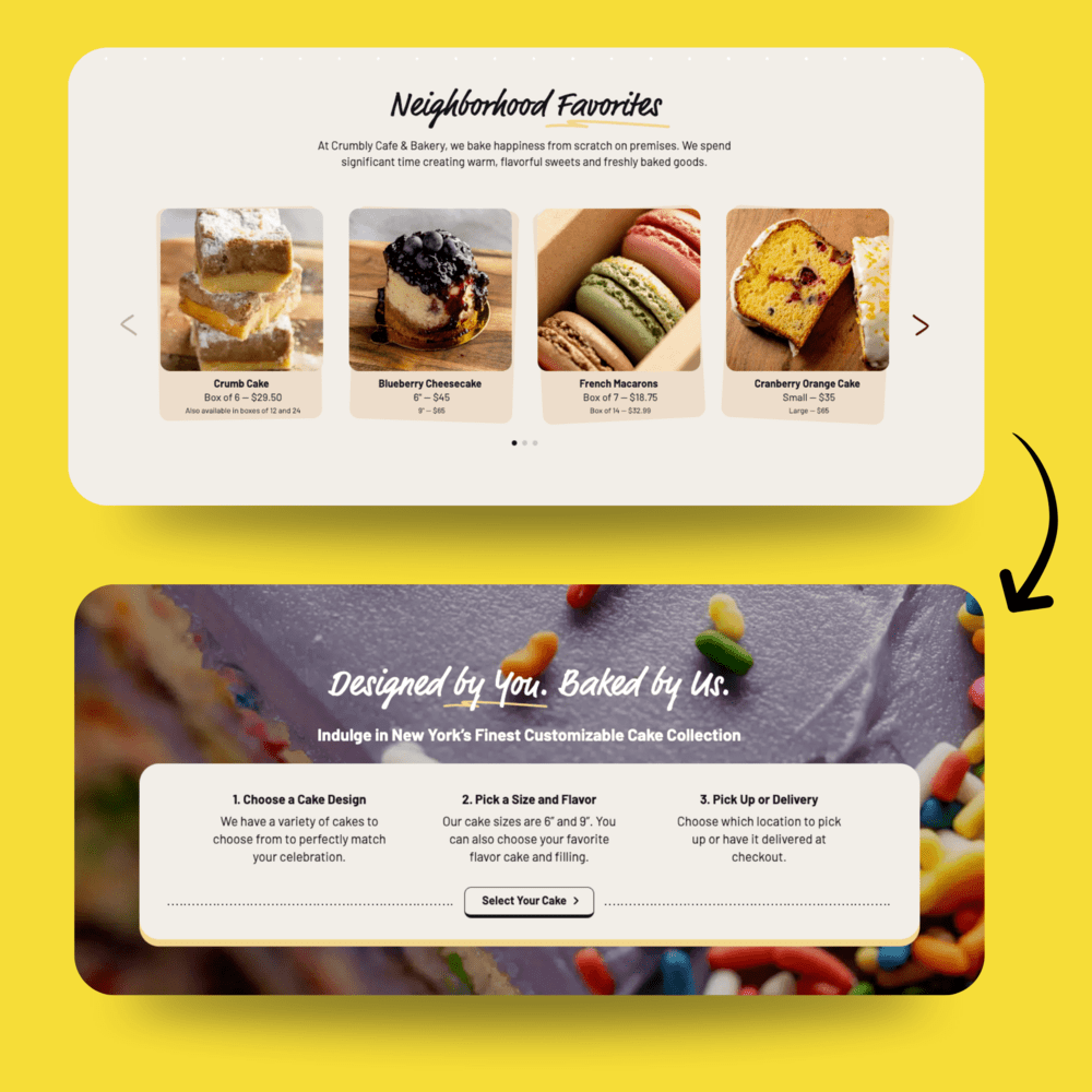 bakery website design
