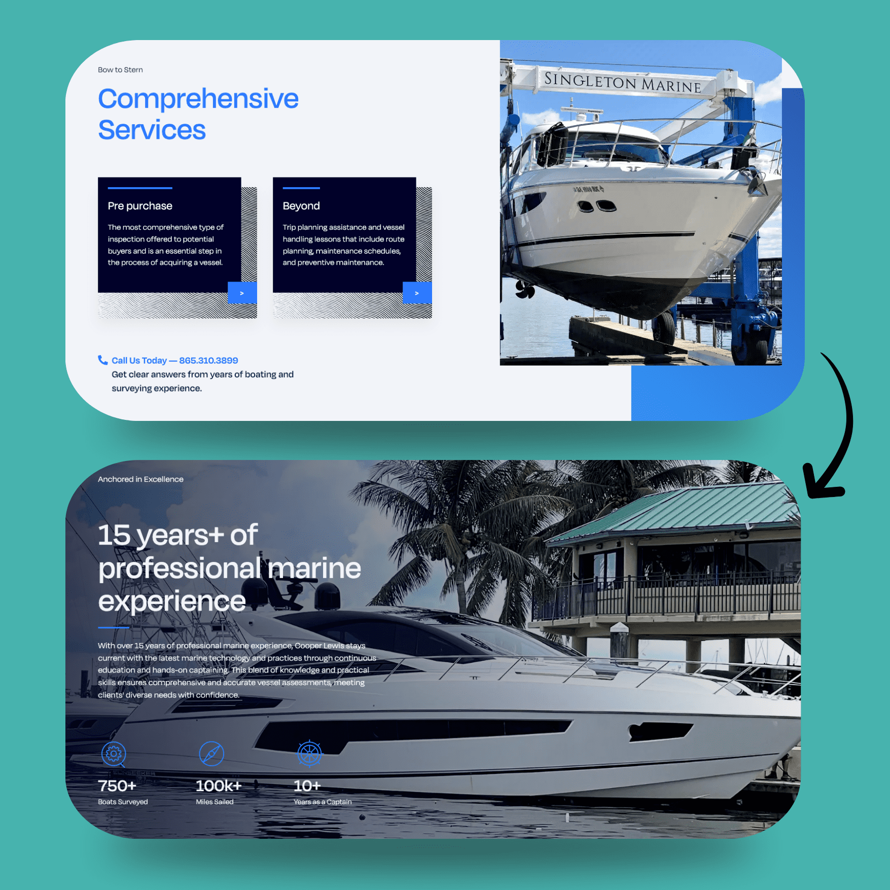 Marine website design