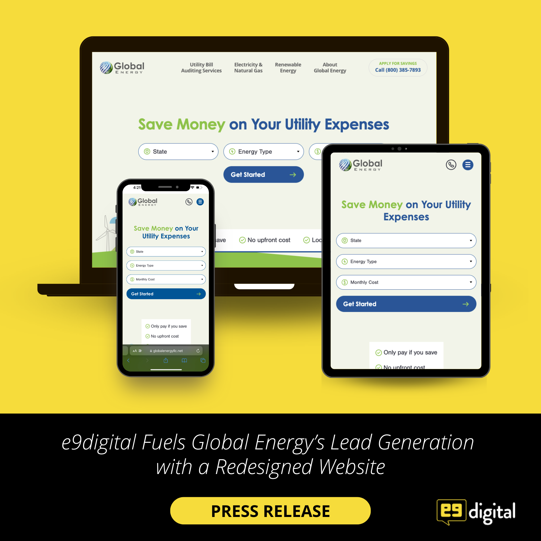 energy website design