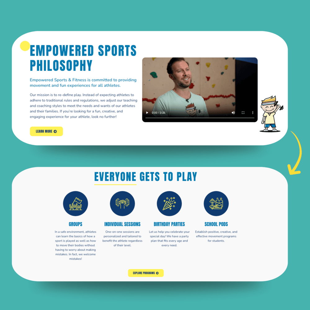 Fitness website design