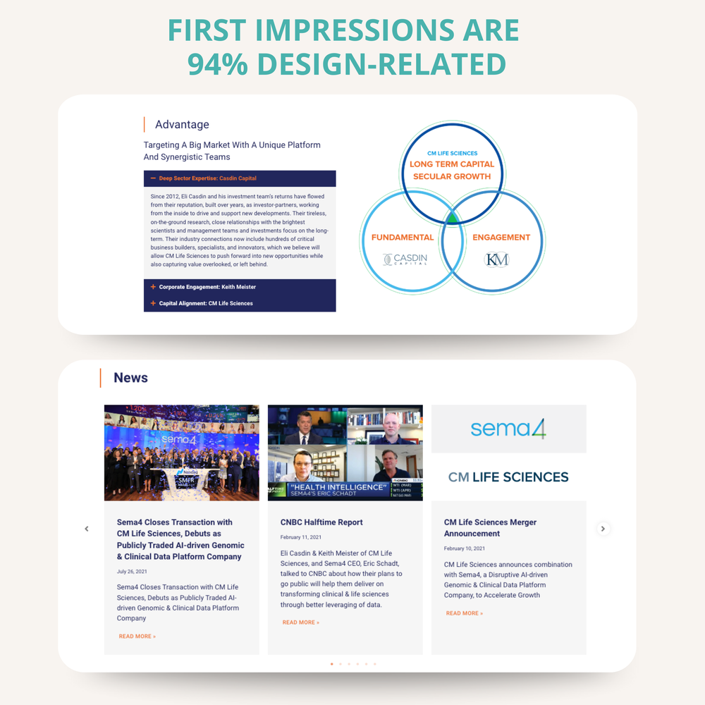 life science web design