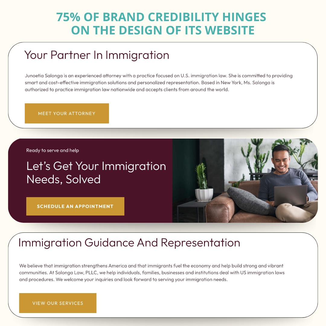 immigration lawyer website design
